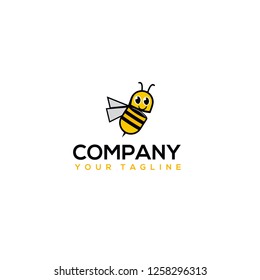 logo concept bee and capsule, vector