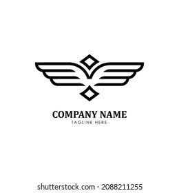 Logo concept of a bird animal, suitable for use for e-sports, motorcycle club logos, and so on - vector