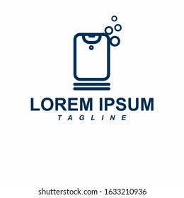 Logo Concept : Blue Shirt With Bubbles Perfect For Laundry Logo, Etc
