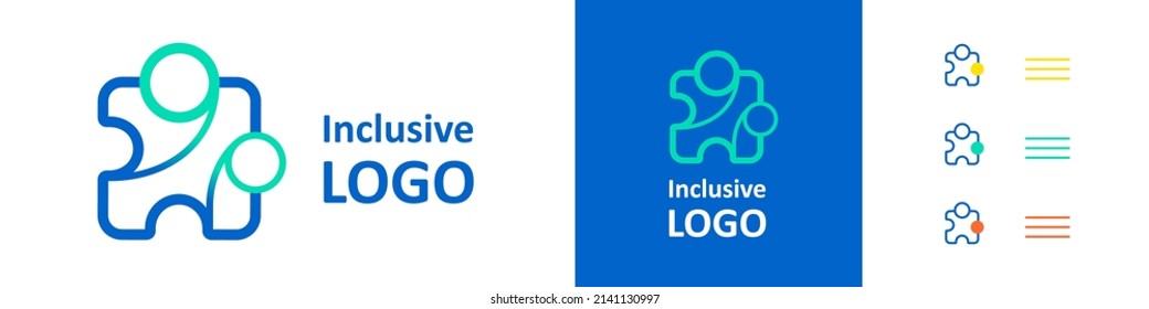 logo concept, brand identity for inclusive company, forum, event