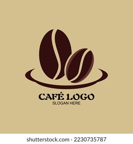 logo with the concept of a cafe that sells coffee, perfect for icons, mascots, brands, advertisements, t-shirts, companies, factories, etc.