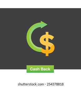 Logo concept for cash back 