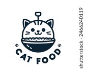 logo concept for a cat food specialty sales shop