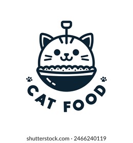 logo concept for a cat food specialty sales shop