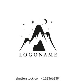 logo with the concept of a cave at night