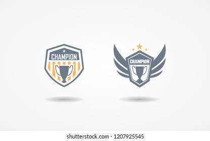 Logo Concept of Champions Tournament Logo Pack. Vector Design Illustration. 