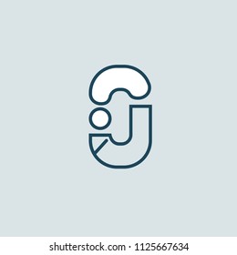 Logo concept of chat, blog, note, encyclopedia, online courses, outline art, webinar, communication, stationery, education. Sketch icon. Vector logotype design pen and paper.