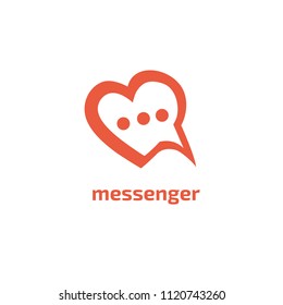 Logo concept of chat, media, dialogue script, popup, spam, profile, software, communication, contact, social network. Support service, messenger. Message icon. Vector logotype design speech bubble.