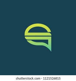 Logo concept of chat, media, dialogue script, popup, spam, profile, software, communication, contact, social network. Support service, messenger. Message icon. Vector logotype design speech bubble.