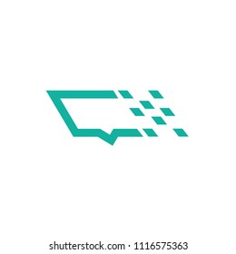 Logo concept of chat, media, soft, dialogue script, popup, spam, profile, software, communication, contact, social network. Support service, messenger. Message icon. Vector illustration speech bubble.