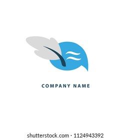 Logo concept of chat, media, soft, dialogue script, popup, spam, profile, software, communication, contact, social network. Support service, messenger. Modern logotype design speech bubble.