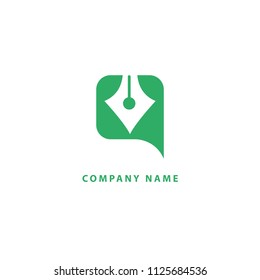 Logo concept of chat, media, soft, dialogue script, popup, spam, profile, software, communication, contact, social network. Support service, messenger. Logotype design speech bubble.