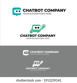 Logo concept for a chat robot company