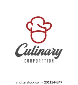 logo concept chef hat symbol