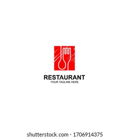 Logo concept. circle as a symbol of coverage in the culinary field with a spoon and fork icon. The logo can be used for restaurants etc