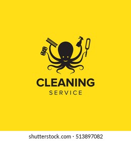 Concepto de logotipo "Servicio de limpieza"