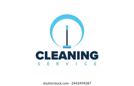 Logo concept for cleaning service with object cleaning
