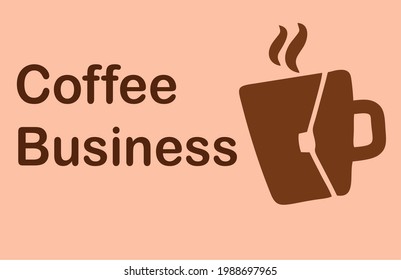 LOGO CONCEPT WITH COFFEE AND BAG DESIGN