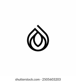 Logo concept of combination of water and leaf symbol, in high quality professional design that will print well in all print media