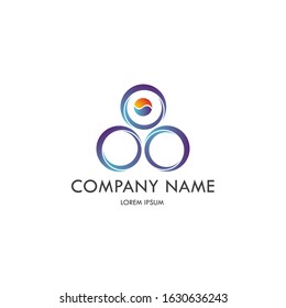 logo Concept design symbol  template Rings - vector-Illustration design