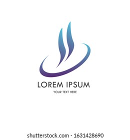 logo Concept design  template oval strip - vector-Illustration design