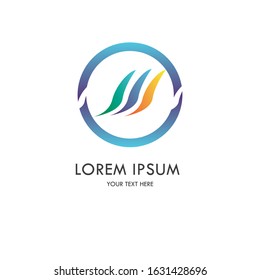 logo Concept design  template oval strip - vector-Illustration design