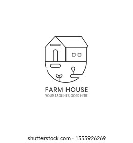 Logo Concept Farm House,  Minimal Line Style.
Best Logo for Your Company