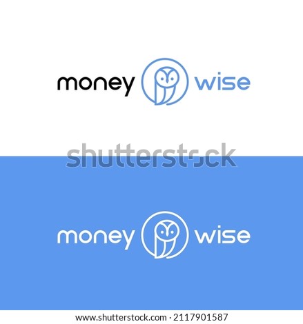 Logo concept for a Financial services brand. MoneyWise logotype vector illustration. Emblem for a financial company