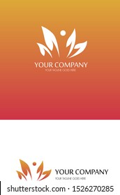 Logo concept with floral and nature style design.