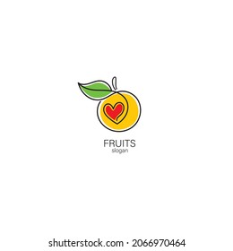Logo concept with fruits symbol. Can be used for brand logos for beverage products, agricultural products or fruit shops, etc