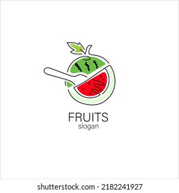 Logo concept with fruits symbol. Can be used for brand logos for beverage products, agricultural products or fruit shops, etc
