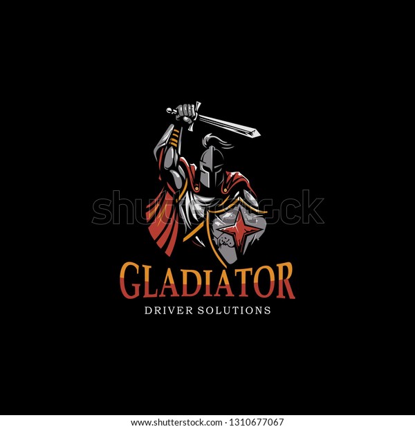 Logo Concept Gladiator Stock Vector (Royalty Free) 1310677067