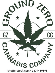 Concepto de logotipo para la empresa de transformación de cáñamo