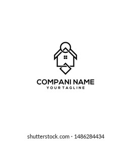LOGO CONCEPT of home by Inserting a circle in the logo to represent wholeness