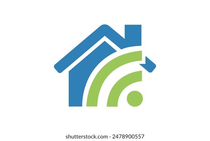 Logo concept for home wireless or network service company