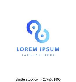 Logo concept of Infinity with S letter shape and pin