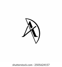 Logo concept initial A combined with archer symbol in high quality professional design that will print well in all print media