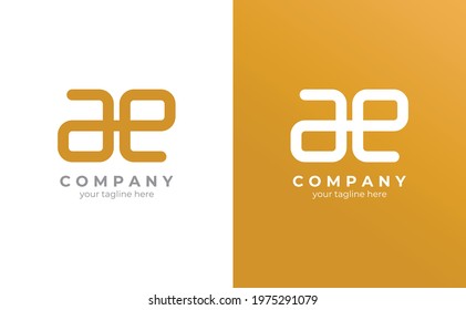 logo concept initials letters a and e. simply and powerful for your logo design. Vector Illustration EPS 10.
