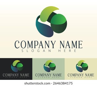 A logo concept inspired by spherical forms.