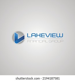 un logotipo con un concepto lettel L en el círculo