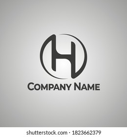 logo with the concept of the letter H monogram surrounded by an O-shaped circle
