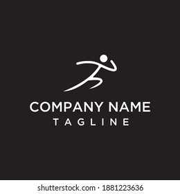 logo concept letter T abstract combination of running people, unique, simple, creative for sports and fitness logos