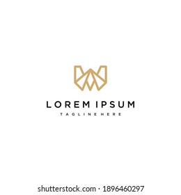 Concepto de logotipo. Letra w monograma