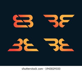logo concept of letters e and b, monogram logo for personal brand and company