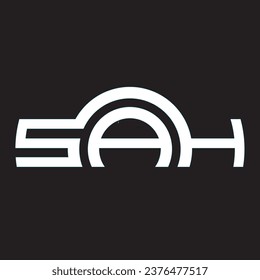 The logo concept with the letters S A H is suitable for a company identity