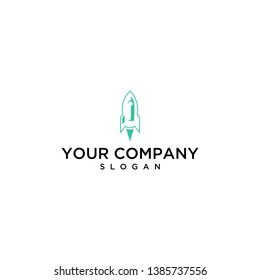 logo concept of modern rocket design - vector