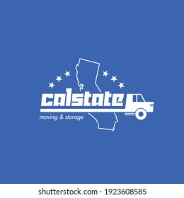 Logo concept for Moving and Storage services in California state. Vector illustration 
