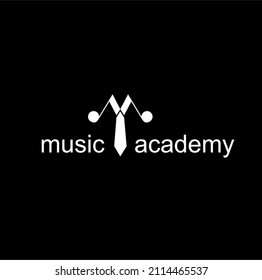 logo concept note music black background