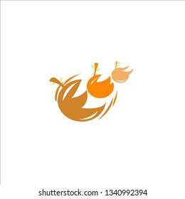 a logo concept of an orange having an elegant and bright color