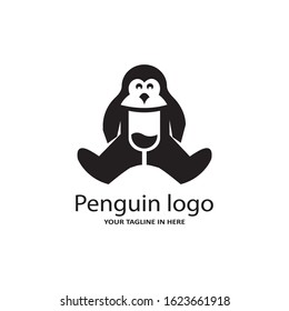 Logo concept for Penguin restaurants. authoritative and fun simple
